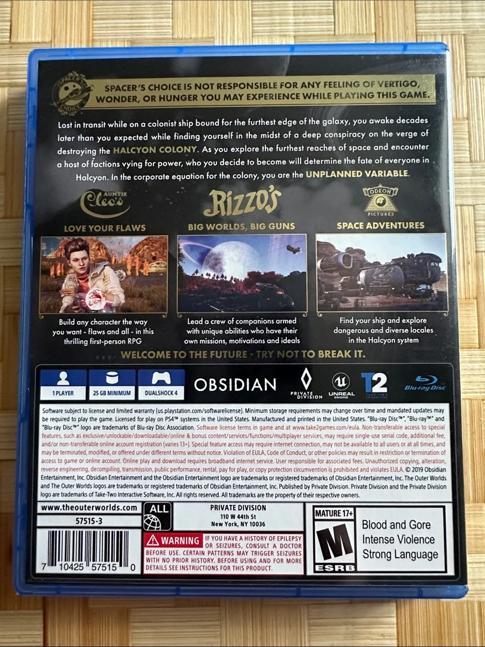 Sony PS4 The Outer Worlds